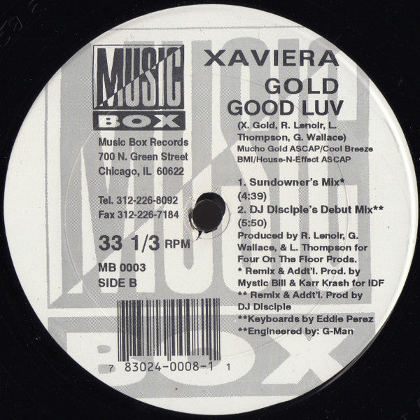 Xaviera Gold : Good Luv (12")