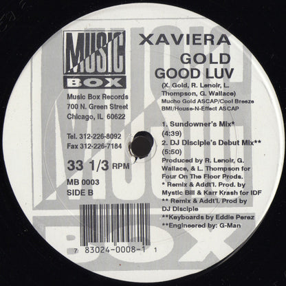 Xaviera Gold : Good Luv (12")