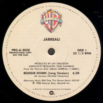 Al Jarreau : Boogie Down (12", Promo)