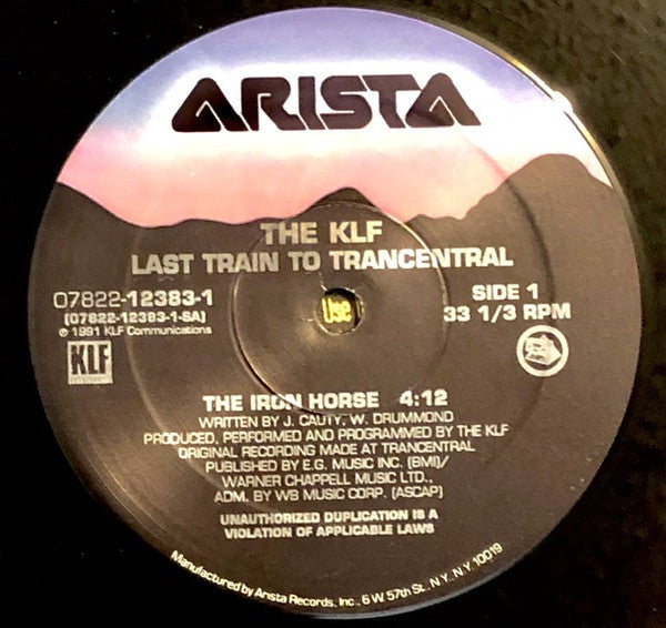 The KLF : Last Train To Trancentral (Live From The Lost Continent) (12", Single, Promo)