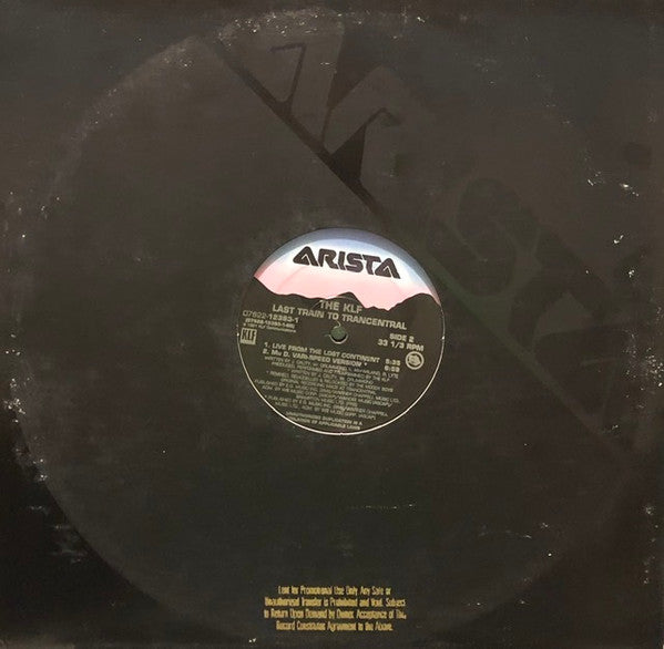The KLF : Last Train To Trancentral (Live From The Lost Continent) (12", Single, Promo)