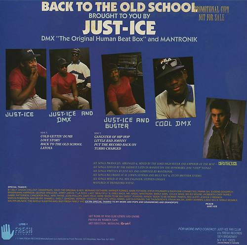 Just-Ice : Back To The Old School (LP, Album, Promo)