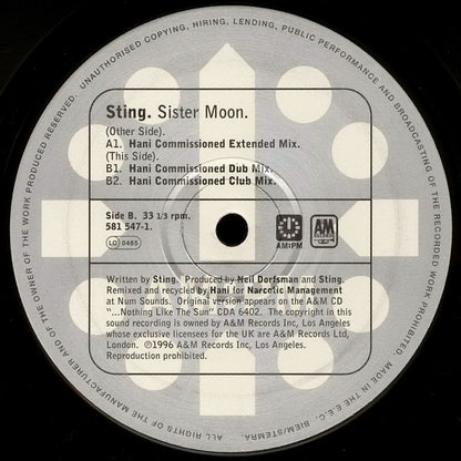 Sting : Sister Moon (Hani Mixes) (12", Ltd)