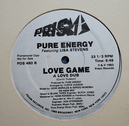 Pure Energy : Love Game (12", Promo)