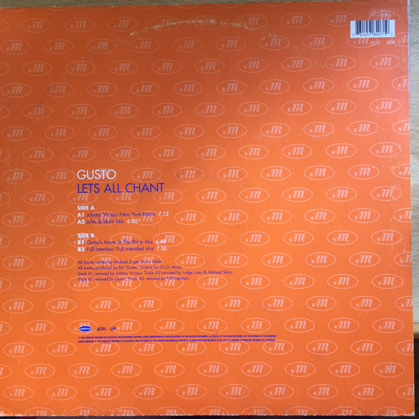 Gusto : Let's All Chant (12", Single)