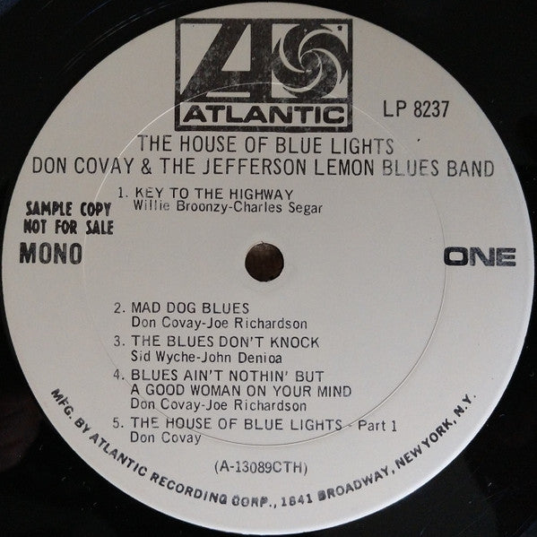 Don Covay And The Jefferson Lemon Blues Band : The House Of Blue Lights (LP, Album, Mono, Promo, Col)