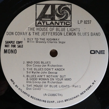 Don Covay And The Jefferson Lemon Blues Band : The House Of Blue Lights (LP, Album, Mono, Promo, Col)