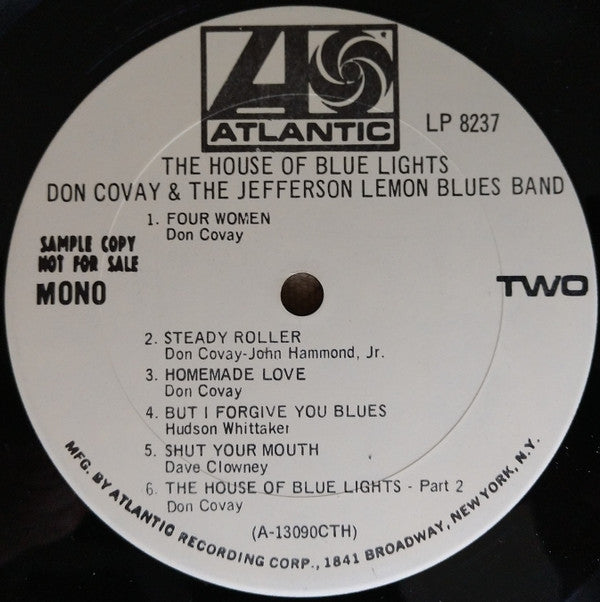 Don Covay And The Jefferson Lemon Blues Band : The House Of Blue Lights (LP, Album, Mono, Promo, Col)