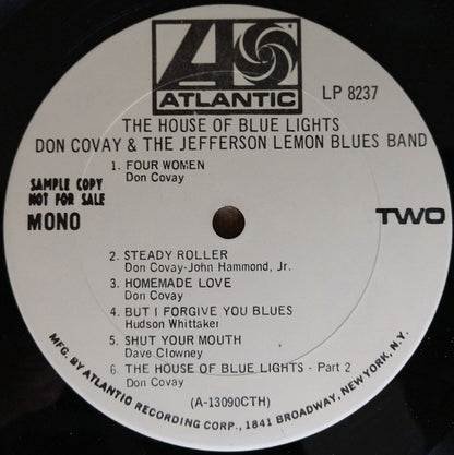 Don Covay And The Jefferson Lemon Blues Band : The House Of Blue Lights (LP, Album, Mono, Promo, Col)