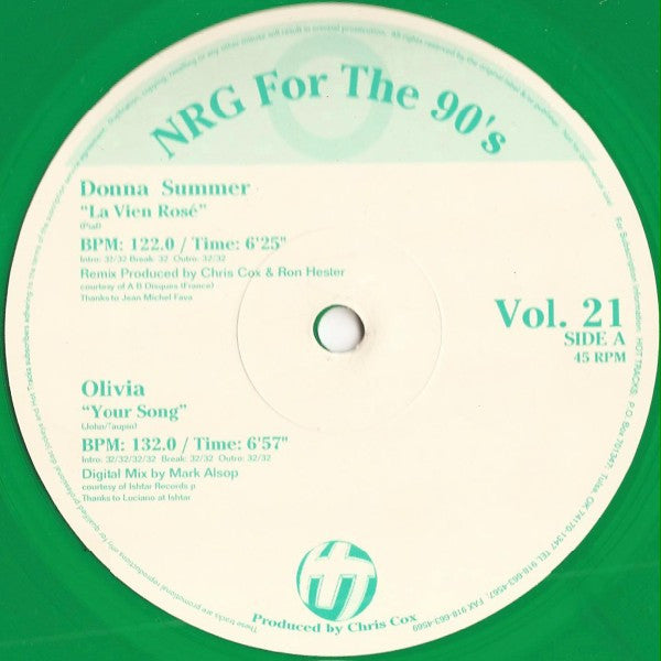 Various : NRG For The 90's Volume 21 (12", Promo, Gre)