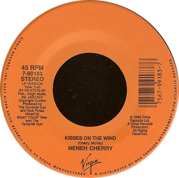 Neneh Cherry : Kisses On The Wind (7")
