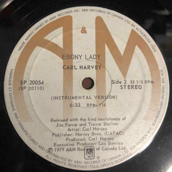 Carl Harvey : Ebony Lady (12")