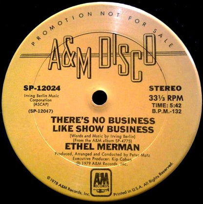 Ethel Merman : There's No Business Like Show Business (12", Promo)