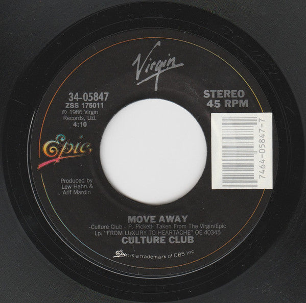 Culture Club : Move Away (7", Single)