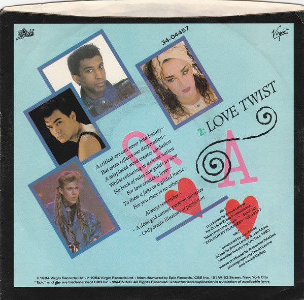 Culture Club : It's A Miracle (7", Single, Car)