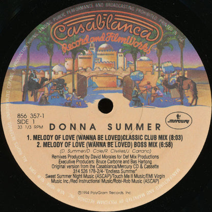 Donna Summer : Melody Of Love (Wanna Be Loved) (12", Single)