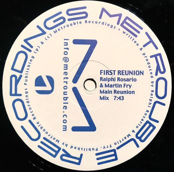 Ralphi Rosario & Martin Fry : First Reunion (12")