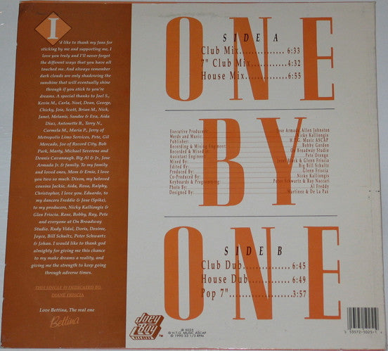 Bettina : One By One (12", Single)
