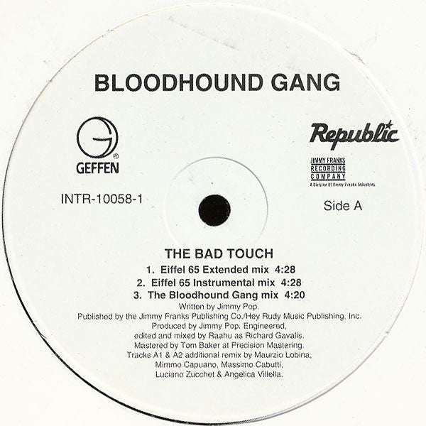 Bloodhound Gang : The Bad Touch (12", Promo)