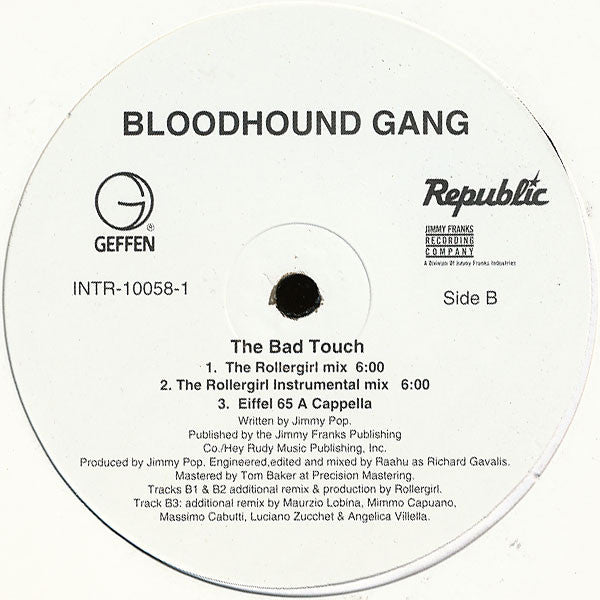 Bloodhound Gang : The Bad Touch (12", Promo)
