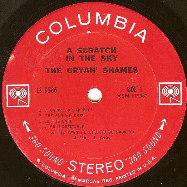 The Cryan' Shames : A Scratch In The Sky (LP, Album, Pit)