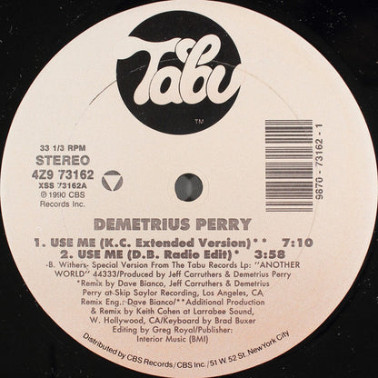 Demetrius Perry : Use Me (12")