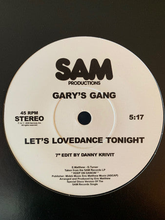Gary's Gang / Convertion : Let's Lovedance Tonight / Let's Do It (7")