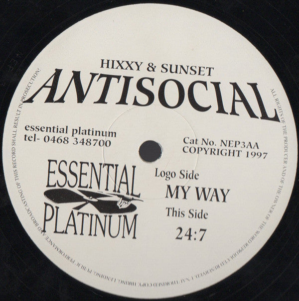 Antisocial : My Way / 24:7 (12")