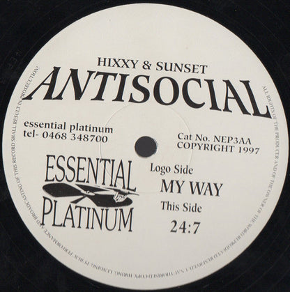 Antisocial : My Way / 24:7 (12")
