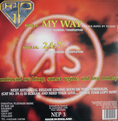 Antisocial : My Way / 24:7 (12")