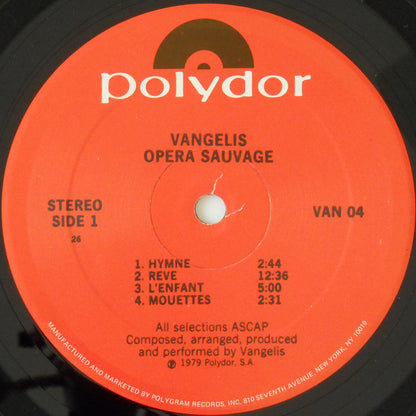 Vangelis Papathanassiou* : Opéra Sauvage (LP, Album, 26-)