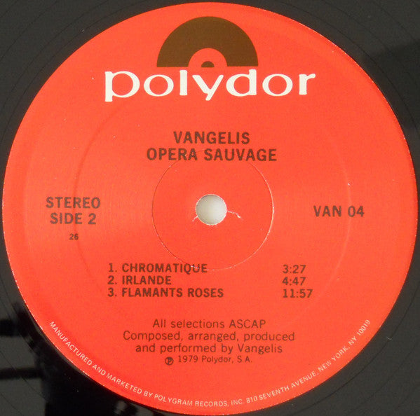 Vangelis Papathanassiou* : Opéra Sauvage (LP, Album, 26-)