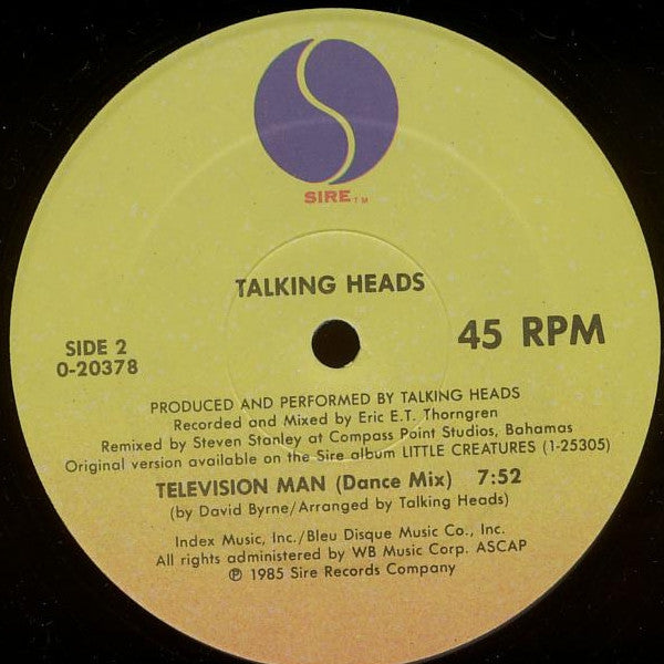Talking Heads : And She Was / Television Man (12", Maxi, All)