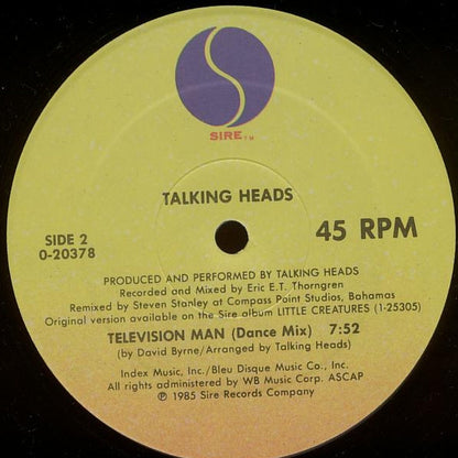 Talking Heads : And She Was / Television Man (12", Maxi, All)