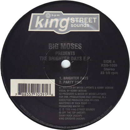 Big Moses : The Brighter Days E.P. (12", EP)