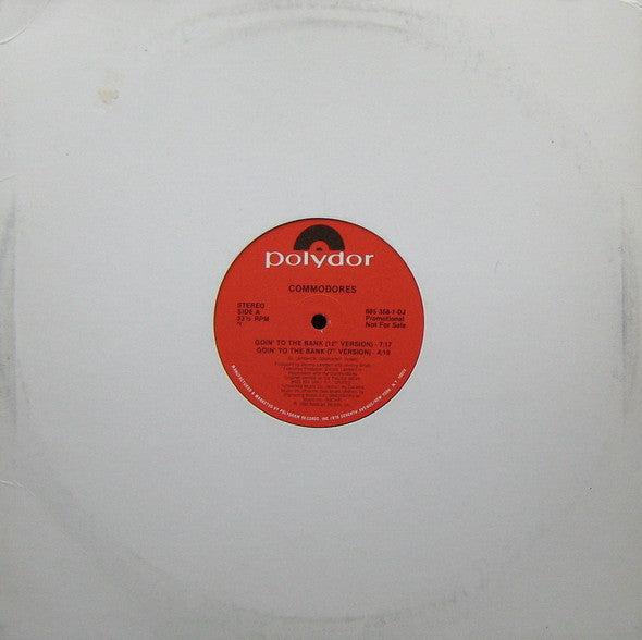 Commodores : Goin' To The Bank (12", Promo)