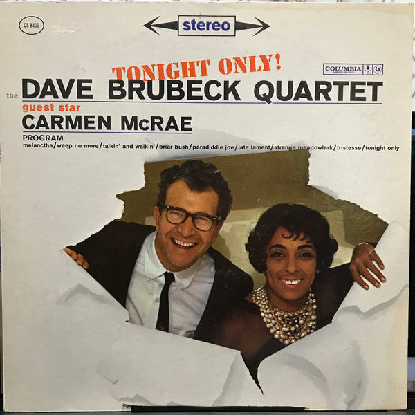 The Dave Brubeck Quartet Guest Star Carmen McRae : Tonight Only! (LP, Album, Ter)