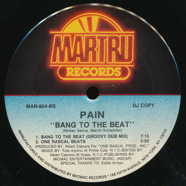 Pain (2) : Bang To The Beat (12", Promo)