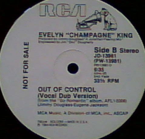 Evelyn "Champagne King"* : Out Of Control (12", Promo)