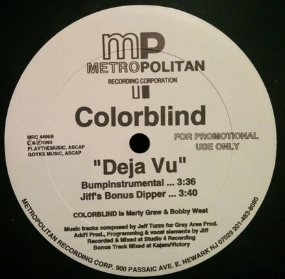 Color Blind (12) : Deja Vu (12", Promo)