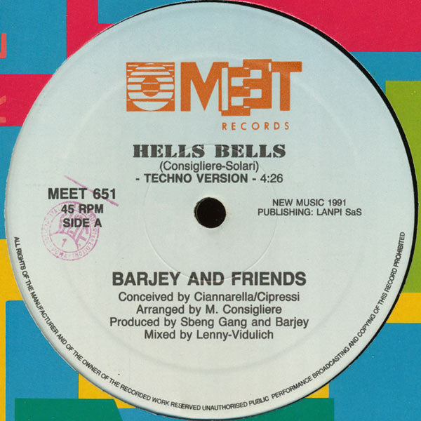 Barjey And Friends : Hells Bells (12")