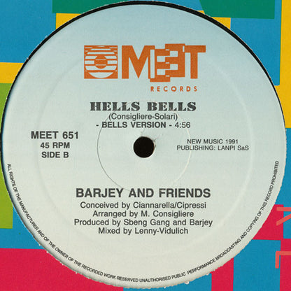 Barjey And Friends : Hells Bells (12")