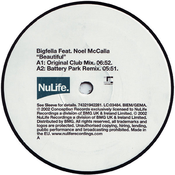 Bigfella Feat. Noel McCalla : Beautiful (12")