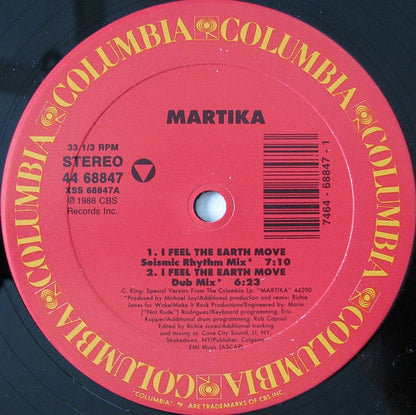 Martika : I Feel The Earth Move (12")