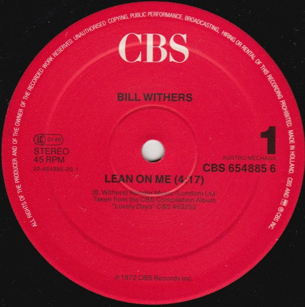 Bill Withers : Lean On Me (12")