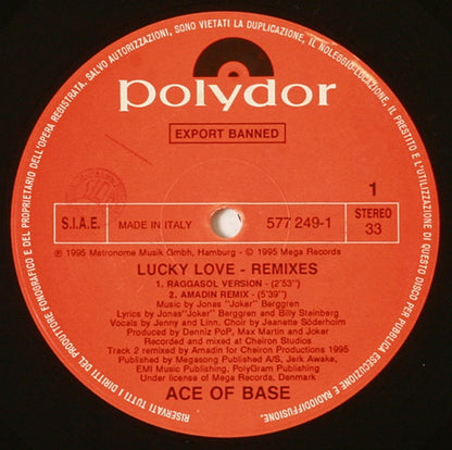 Ace Of Base : Lucky Love (Remixes) (12")