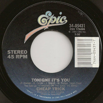 Cheap Trick : Tonight It's You (7", Single, Styrene, Pit)