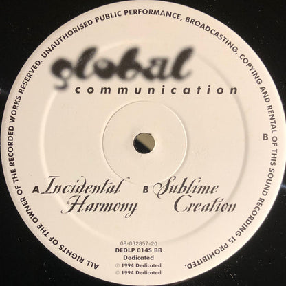 Global Communication : Incidental Harmony / Sublime Creation (12")