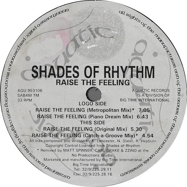 Shades Of Rhythm : Raise The Feeling (12")