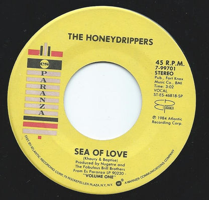The Honeydrippers : Sea Of Love / I Get A Thrill (7", Single, SP )